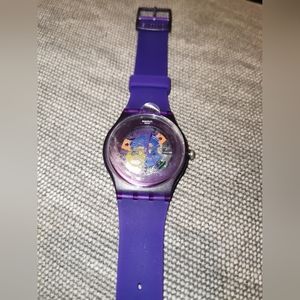 Transparent Purple Laquered Swatch Watch